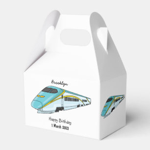 Caja Para Regalos Ilustracion de personalizado de trenes de alta vel