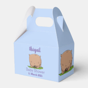 Caja Para Regalos Ilustracion de personalizado de wombat para bebé l