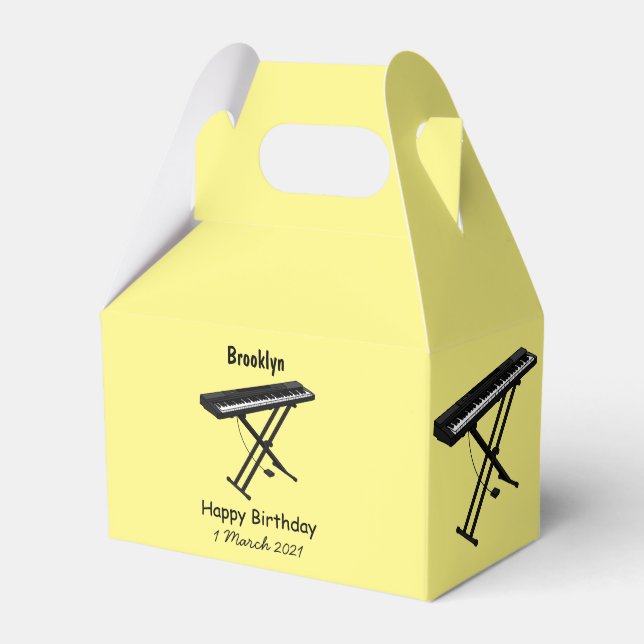 Caja Para Regalos Ilustracion de piano personalizado de teclado (Front Side)