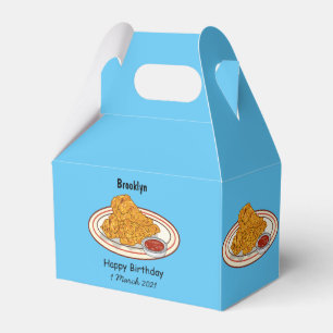 Caja Para Regalos Ilustracion de pollo frito personalizado