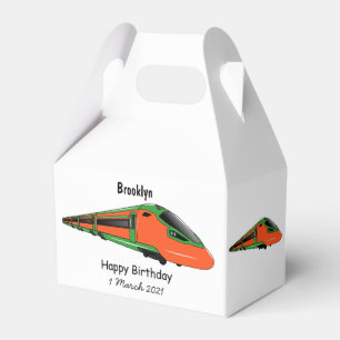 Caja Para Regalos Ilustracion del personalizado del tren de bala