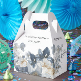Caja Para Regalos ilustración en acuarela rústica de una floral 