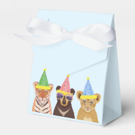 Caja Para Regalos Ilustracion fiesta Animales Cumpleaños Gracias