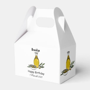 Caja Para Regalos Ilustracion personalizado de aceite de oliva