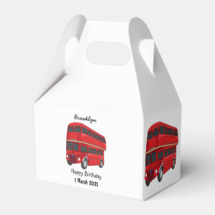 Caja Para Regalos Ilustracion personalizado de bus de dos pisos