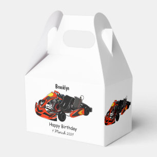 Caja Para Regalos Ilustracion personalizado de carreras de Kart