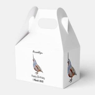 Caja Para Regalos Ilustracion personalizado de codorniz de montaña