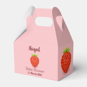 Caja Para Regalos Ilustracion personalizado de fresa cute kawaii