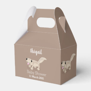 Caja Para Regalos Ilustracion personalizado de gecko de color marrón