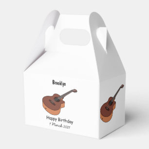 Caja Para Regalos Ilustracion personalizado de guitarra acústica