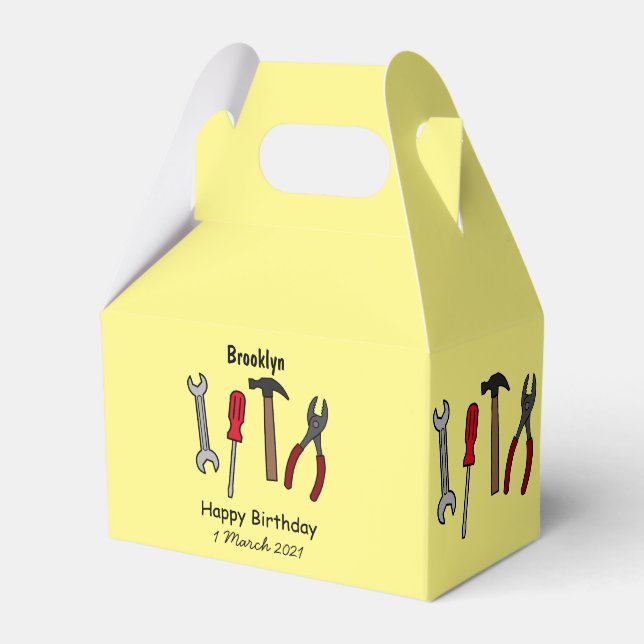 Caja Para Regalos Ilustracion personalizado de herramientas de carpi (Front Side)