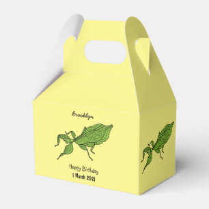 Caja Para Regalos Ilustracion personalizado de insectos de hoja verd