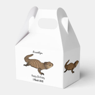 Caja Para Regalos Ilustracion personalizado de lagarto de Armadillo
