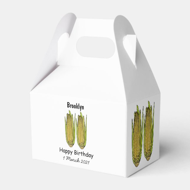 Caja Para Regalos Ilustracion personalizado de maíz (Front Side)