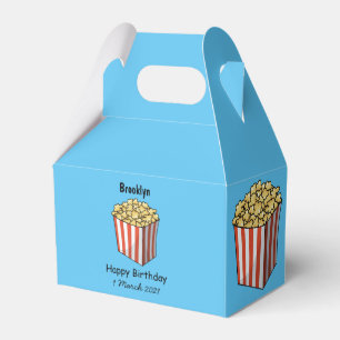 Caja Para Regalos Ilustracion personalizado de palomitas