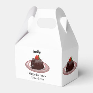 Caja Para Regalos Ilustracion personalizado de pastelitos de lava de