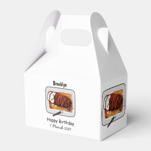 Caja Para Regalos Ilustracion personalizado de pavo asado