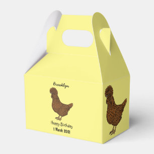 Caja Para Regalos Ilustracion personalizado de pollo polaco Chamois