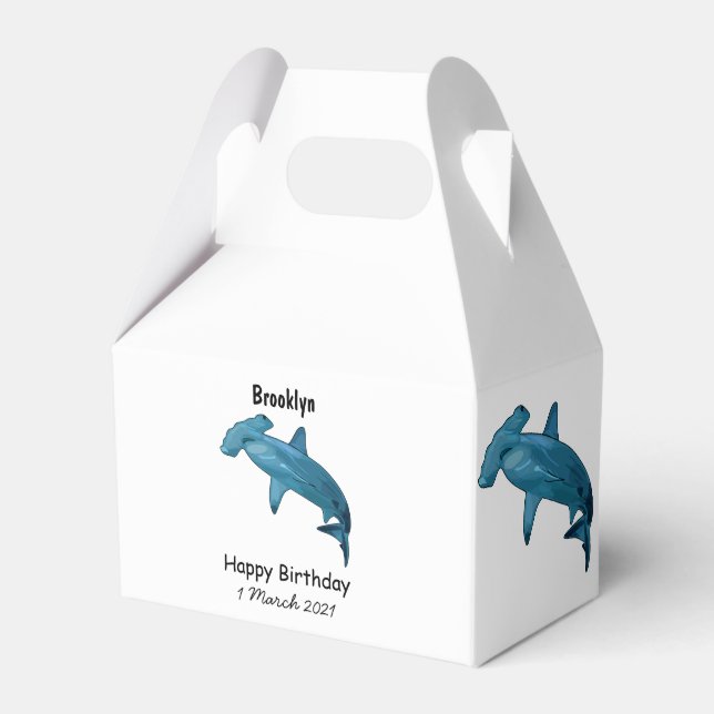 Caja Para Regalos Ilustracion personalizado de tiburón martillo (Front Side)