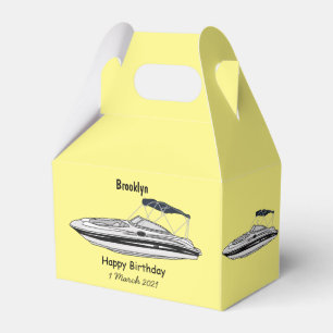 Caja Para Regalos Ilustracion personalizado en motocicleta