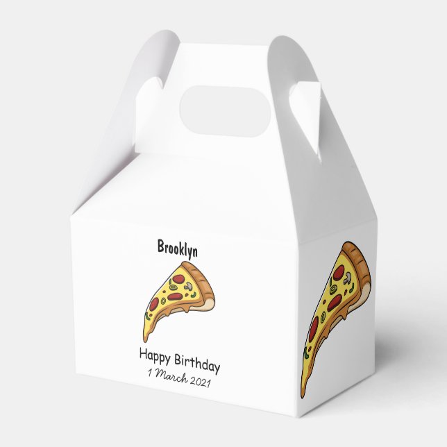 Caja Para Regalos Ilustracion personalizado Pizza (Front Side)