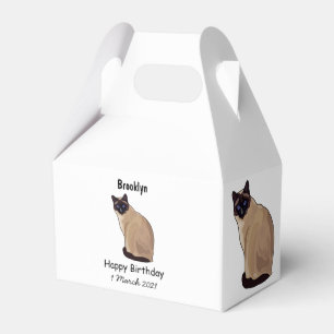 Caja Para Regalos Ilustracion personalizado siamés