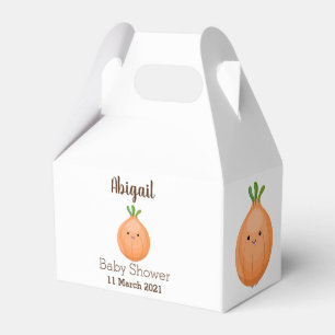 Caja Para Regalos Ilustracion personalizado verde de cebolla marrón