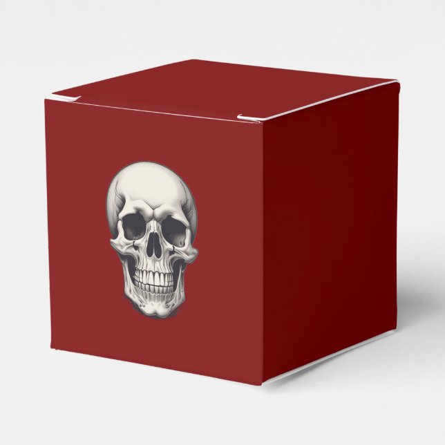 Caja Para Regalos Ilustracion Skull (Costado Anverso)