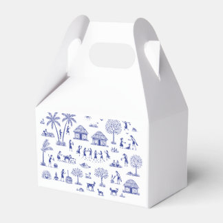 Caja Para Regalos Ilustración Tribal India Arte Warli