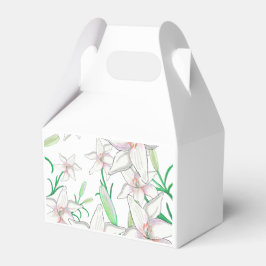 Caja Para Regalos Ilustracion White Lilies