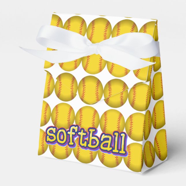 Caja Para Regalos Imagen de Softball (Front Side)