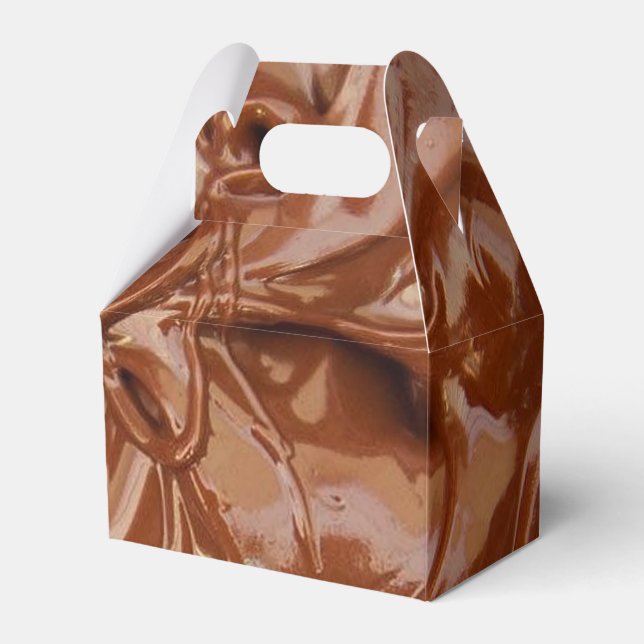 Caja Para Regalos Imagen de textura de chocolate fundida (Front Side)