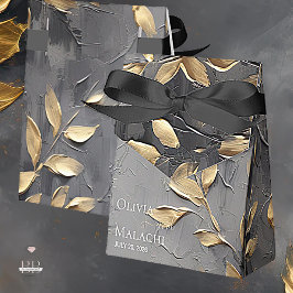 Caja Para Regalos Impasto de hoja de oro Noir