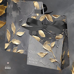 Caja Para Regalos Impasto de hoja de oro Noir