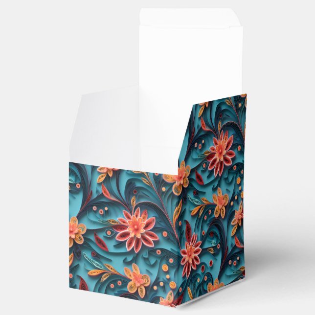 Caja Para Regalos Impermeable patrón de papel floral Favorito Box (Abierto)