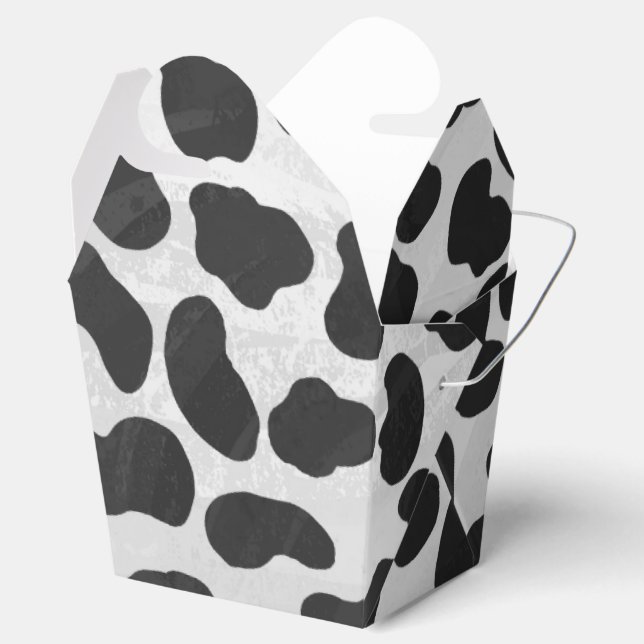 Caja Para Regalos Impresión dálmata en blanco y negro (Abierto)