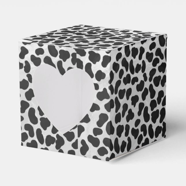 Caja Para Regalos Impresión dálmata en blanco y negro (Anverso)