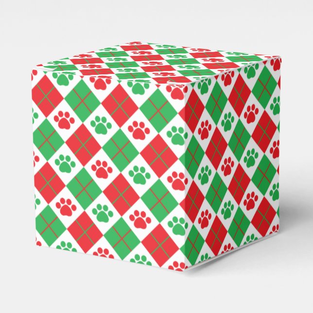 Caja Para Regalos Impresión de arcilla roja y verde (Costado Anverso)