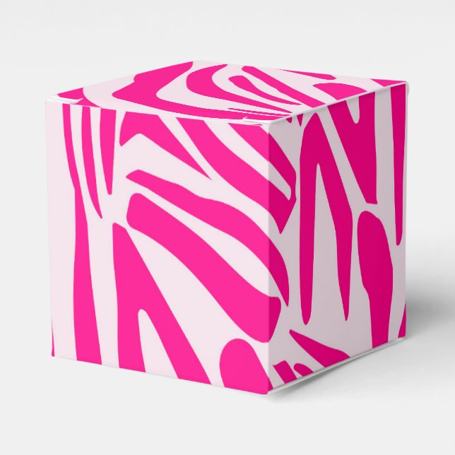 Caja Para Regalos Impresión de cebra rosa (Costado Anverso)