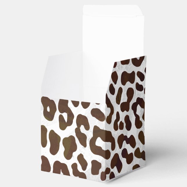 Caja Para Regalos Impresión de chocolate leopardo (Abierto)