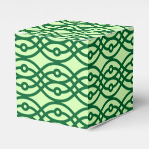Caja Para Regalos Impresión de Kimono, verde claro y oscuro