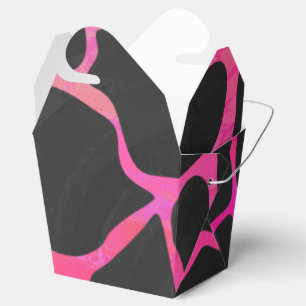 Caja Para Regalos Impresión de las rosas fuertes y del negro de la