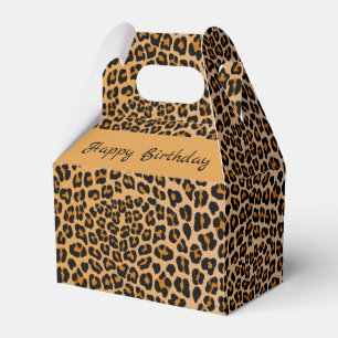 Caja Para Regalos Impresión de leopardo