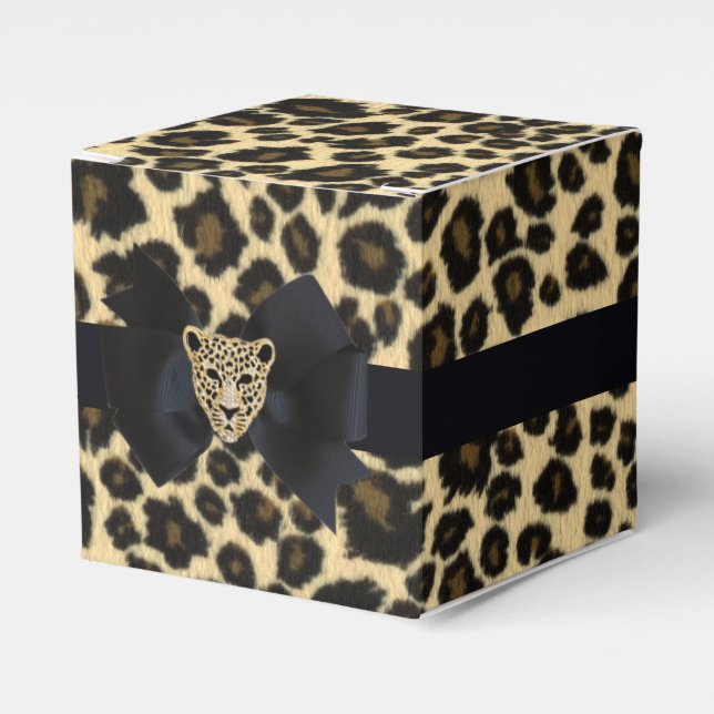 Caja Para Regalos Impresión de leopardo (Costado Anverso)