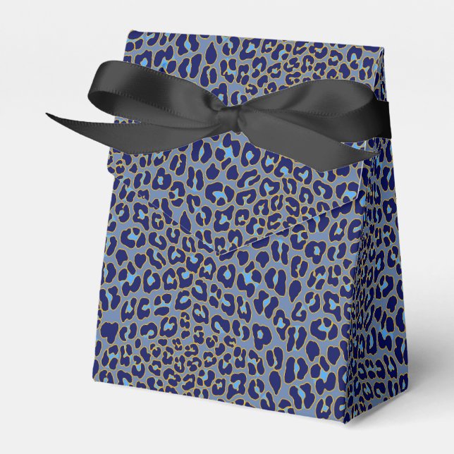 Caja Para Regalos Impresión de leopardo azul (Front Side)