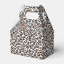 Caja Para Regalos Impresión de Leopardo Negro de Peach blanco