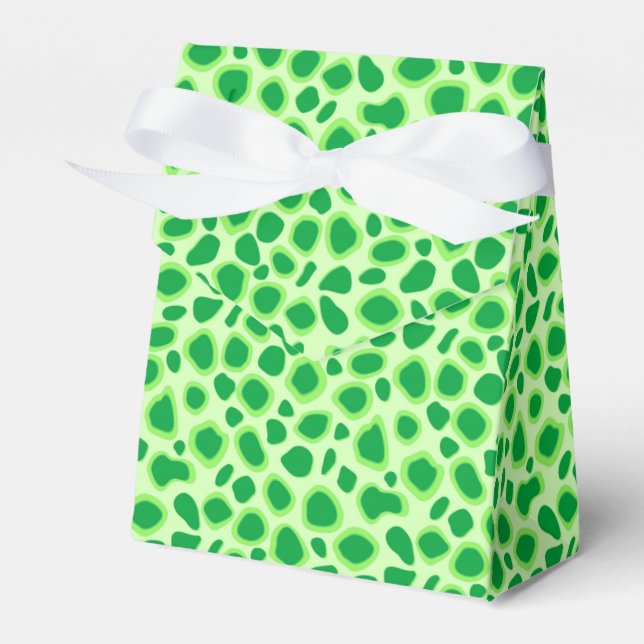 Caja Para Regalos Impresión de leopardo - Tonos de verde animo (Front Side)