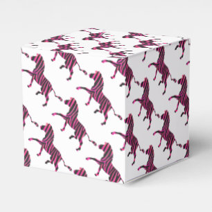 Caja Para Regalos Impresión de silicona de cebra negra y rosa calien