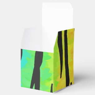 Caja Para Regalos Impresión de tigre negro y arcoiris