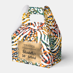 Caja Para Regalos Impresión de un animal de cebra colorida de moda